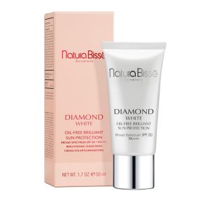 Natura Bissé Diamond SPF 50 PA+++ Oil-Free Brilliant Sun Protection i produktförpackning